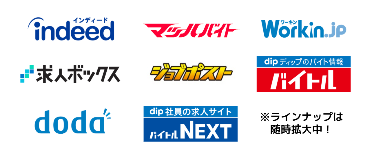 Indeedをはじめ各種求人媒体の正規代理店です